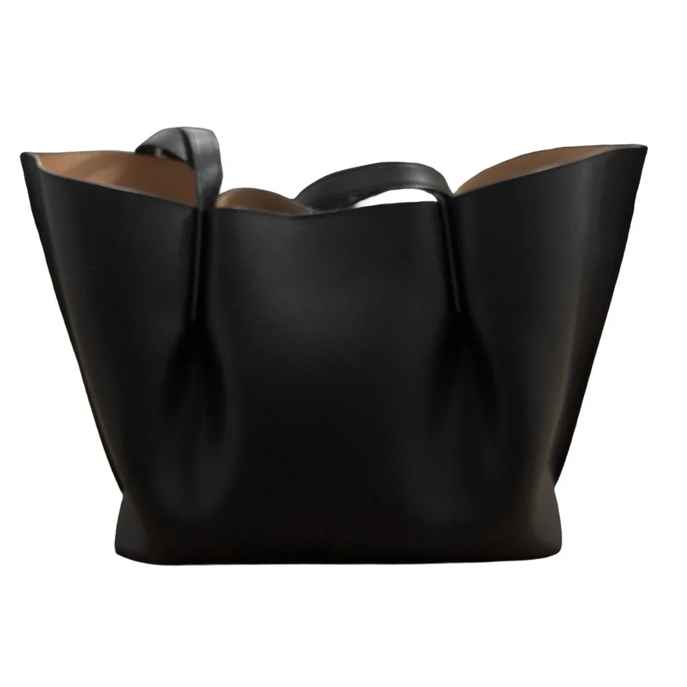 NWT! Michael Kors Emilia Large East West Black Pebbled Leather Tote Shoulder Bag - Picture 4 of 14
